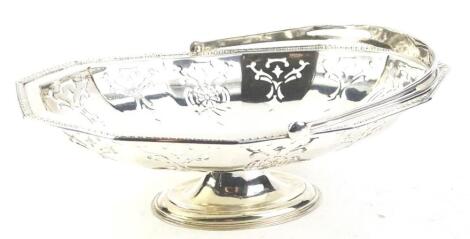 A George V silver basket