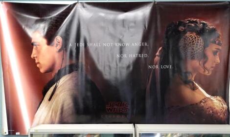 A large cinema post banner for Star Wars Episode II