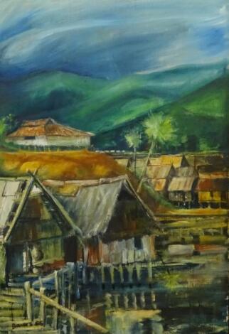 D J Bowers. Borneo Village