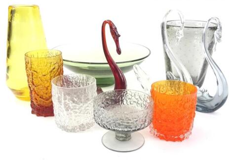 A quantity of Whitefriars glass