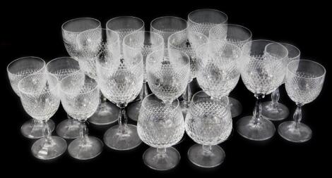 A suite of lead crystal glasses. (20)