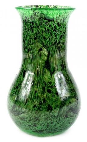 An unusual Scottish glass vase