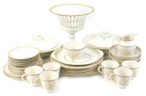 A Royal Doulton White Nile pattern part dinner and tea service