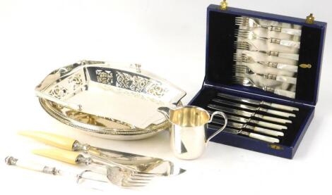 A collection of silver plate