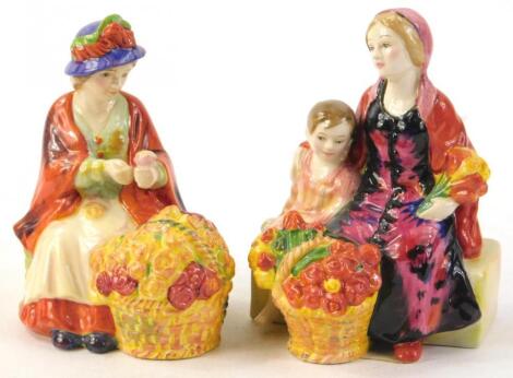 Two Royal Doulton miniature street figurines