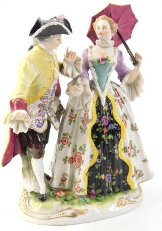 A German porcelain figure group