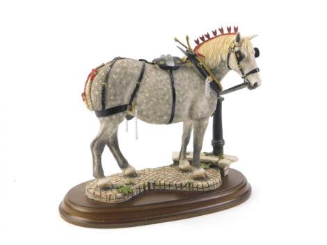 A Country Artist handpainted Percheron horse