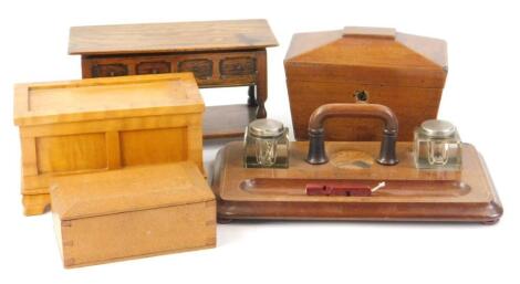 A collection of wooden items