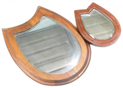 Two similar late Victorian/early 20thC horse shoe shaped wall mirrors