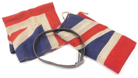 Two Union Jack flags etc.