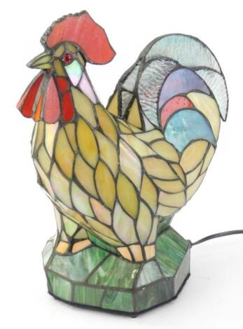 A Tiffany style stained glass table lamp