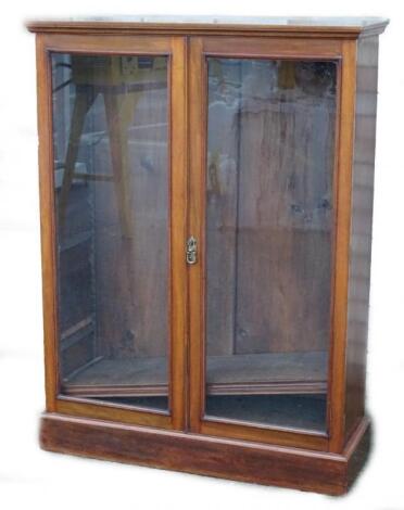 A late Victorian walnut bookcase