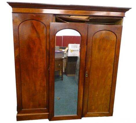 A Victorian mahogany wardrobe