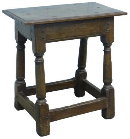 A 17thC oak joint stool