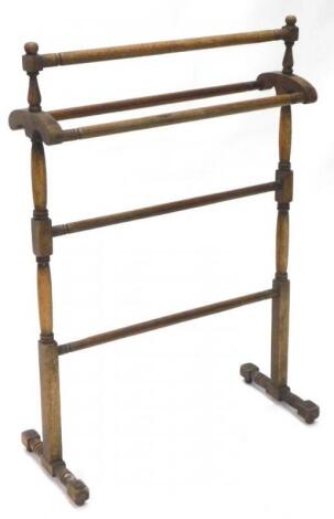 An early 19thC mahogany towel rail