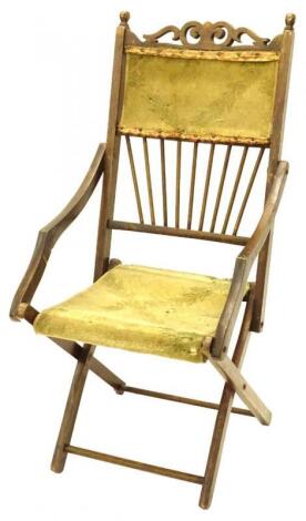 A 19thC folding chair