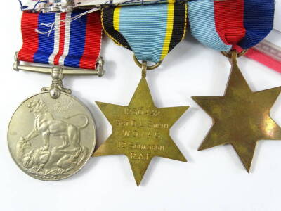 A World War Two Bomber Command distinguished flying cross (DFC) group of medals awarded to Squadron Leader Vernon Richard Smith of 144 Squadron, the lot to include the distinguished Flying Cross, 1939-45 Star, the Air Crew Europe Star, the Defence Medal, - 4