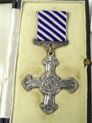 A World War Two Bomber Command distinguished flying cross (DFC) group of medals awarded to Squadron Leader Vernon Richard Smith of 144 Squadron, the lot to include the distinguished Flying Cross, 1939-45 Star, the Air Crew Europe Star, the Defence Medal, - 5