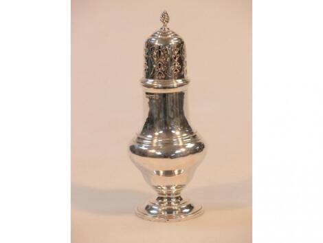 A George V silver sugar castor