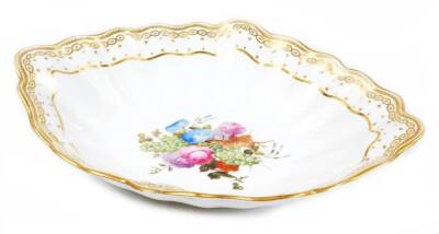 A fine Derby porcelain centre dish, painted by William Billingsley, with fruit and flowers within a gilt star and rounded border, puce marked pattern no.157. For similar examples of this pattern see W D John, William Billingsley (illustrations 30A and 39