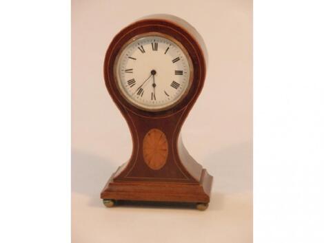 An early 20thC mahogany balloon clock by Duverdrey & Bloquel