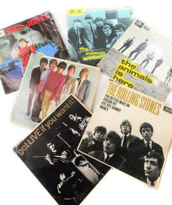 Various records 45 RPM, Rolling Stones, Paul Jones Privilege, HMV EMI, The Animals Are Back etc. (a quantity).