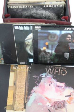 Records, 33rpm, etc., to include The Story of The Who, Bob Dylan, T. Rex, A Beard of Stars, various other T. Rex, Tanx, Rock Machine, Rolling Stones The London Years Single Collection, various other rock and pop, etc. (a quantity)