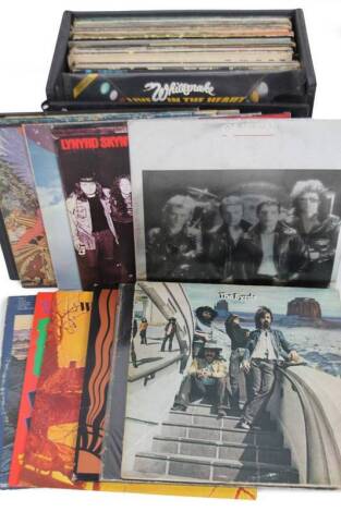 Records, 33rpm, etc., Whitesnake Live In The Heart of The City, Fleetwood Mac, The Who, Wishbone Ash Pilgrimage, Three Tons of Sobs, T. Rex, other rock and pop music, regaee, John Lee Hooker, other rock and pop and LP records, etc. (a quantity)