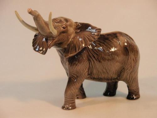 A Beswick grey glazed African elephant