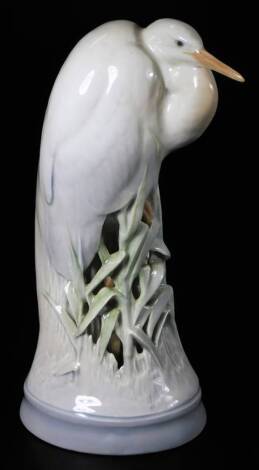 A Royal Copenhagen figure of a stork, no.532, 28cm H.