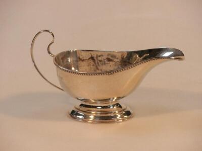 A George V silver sauce boat