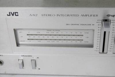 A JVC stereo integrated amplifier A-X2, 41cm W, 32X Max compact disc (partially boxed). - 2