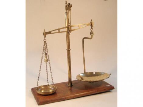 A set of brass Avery balance scales