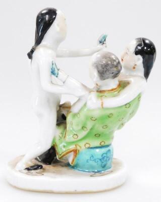 A Chinese porcelain erotic figure group - 3