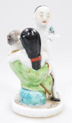 A Chinese porcelain erotic figure group - 4