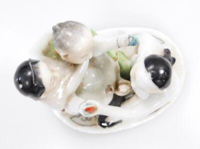 A Chinese porcelain erotic figure group - 5