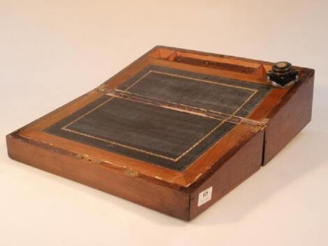 A 19thC mahogany writing box