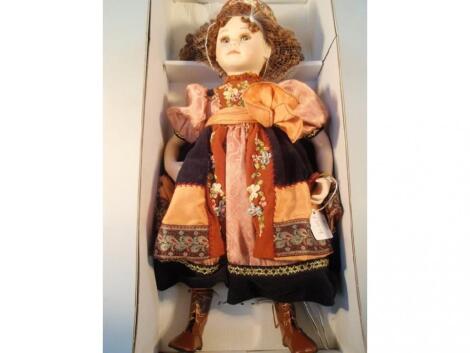 A Mundia ceramic doll 'Nina' with certificate and box