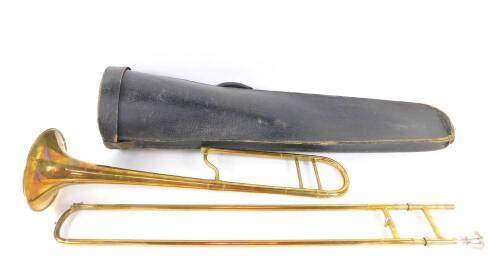 A Besson & Company Class A brass trombone, prototype, 198 Euston Road, London, Serial No 7390, cased.