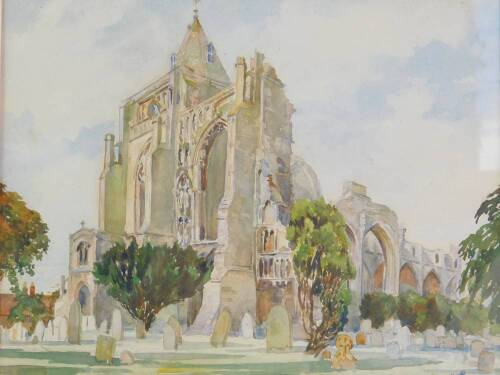 William Barrand (British 20thC). Crowland Abbey, watercolour, monogrammed, dated 1965, 22cm x 27.5cm.