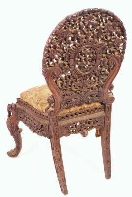 A mid 19thC Anglo-Indian Tree Of Life style chair - 2