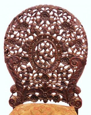 A mid 19thC Anglo-Indian Tree Of Life style chair - 3