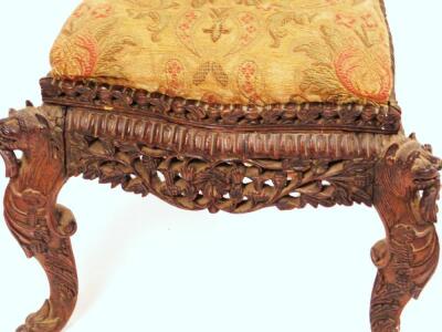 A mid 19thC Anglo-Indian Tree Of Life style chair - 4