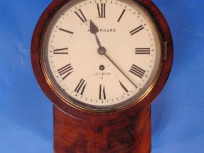 A Victorian mahogany drop dial wall clock