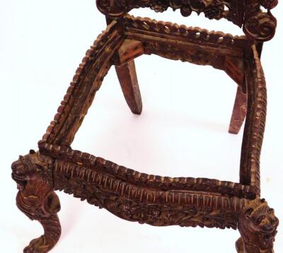 A mid 19thC Anglo-Indian Tree Of Life style chair - 7