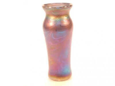 A John Ditchfield for Glasform iridescent vase of slender baluster form