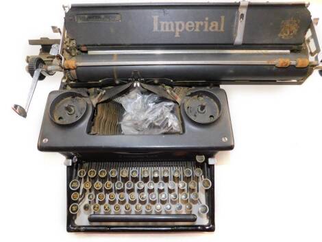 An Imperial typewriter, supplied by James Harwood of Derby.