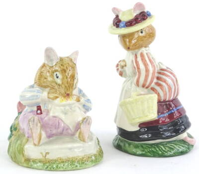 Two Royal Doulton Brambly Hedge figures, Mr Toadflax and Lady Woodmouse. (2)