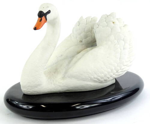 A Franklin Mint porcelain figure The Royal Swan, by Ronald Van Ruyckevelt, with certificate.