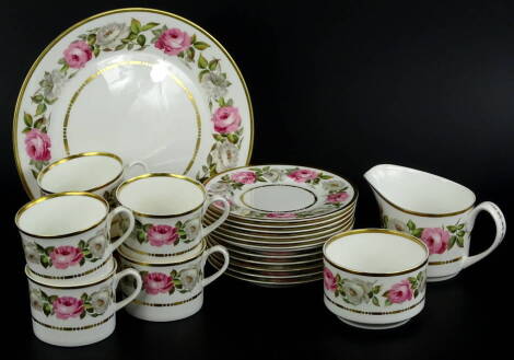 A Royal Worcester Royal Garden pattern part tea service, to include cups, saucers, side plates etc.